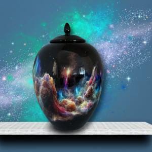 Nebula Cloud Urn for Human Ashes: Galaxy Space Memorial