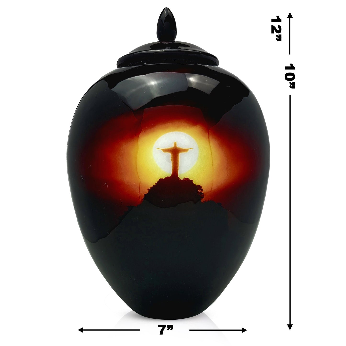 Jesus the Redeemer Urn for Ashes: Christian Memorial (300 cu inch)