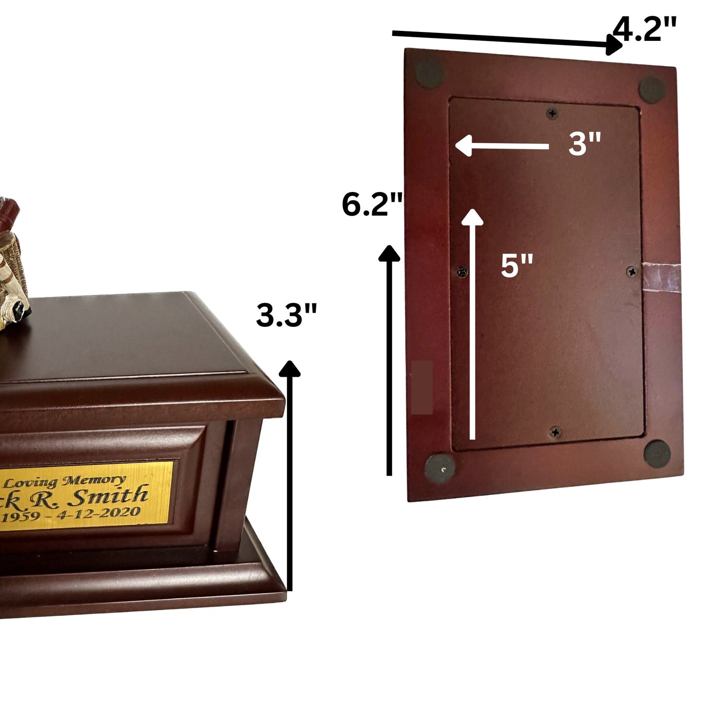 Gone Hunting Wood Keepsake Memorial Urn for ashes for adult humans. Hunting in Heaven Keepsake for outdoors lovers, campers and hunters