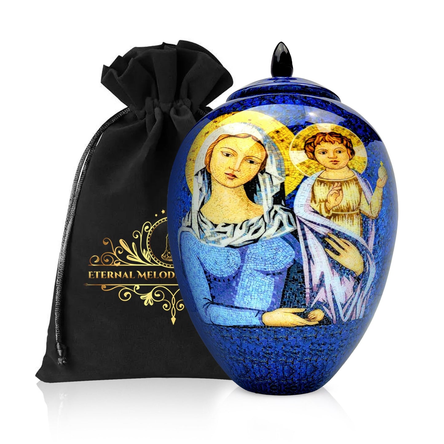 Jesus and Mary Cremation Urn: Christian Memorial Urn for Ashes