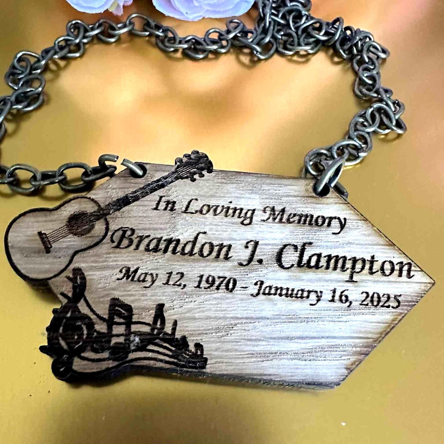 Engraved Gone Fishing in Heaven Wooden Urn Name Tag: Fishing Memorial Plaque