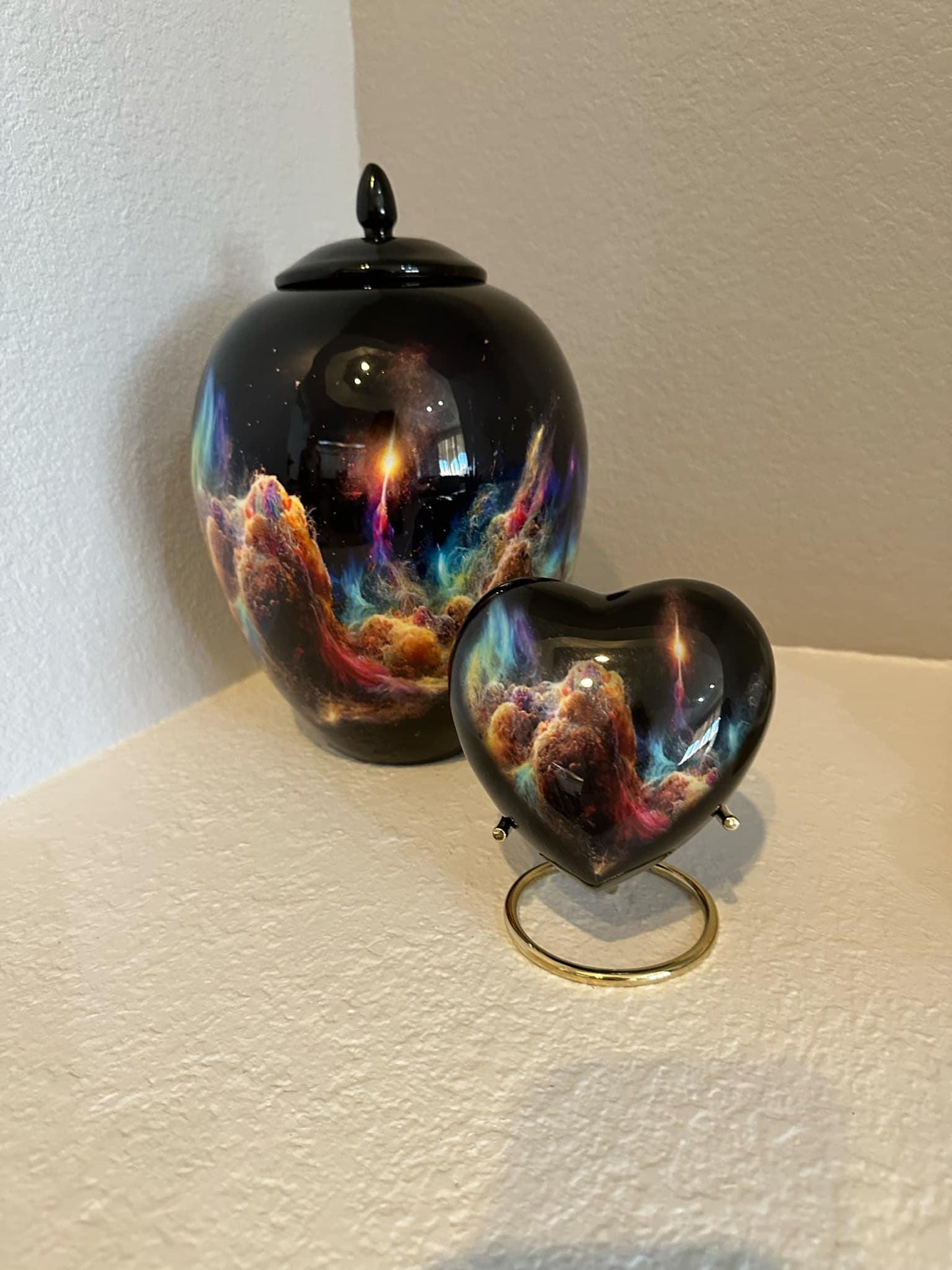 Nebula Cloud Urn for Human Ashes: Galaxy Space Memorial