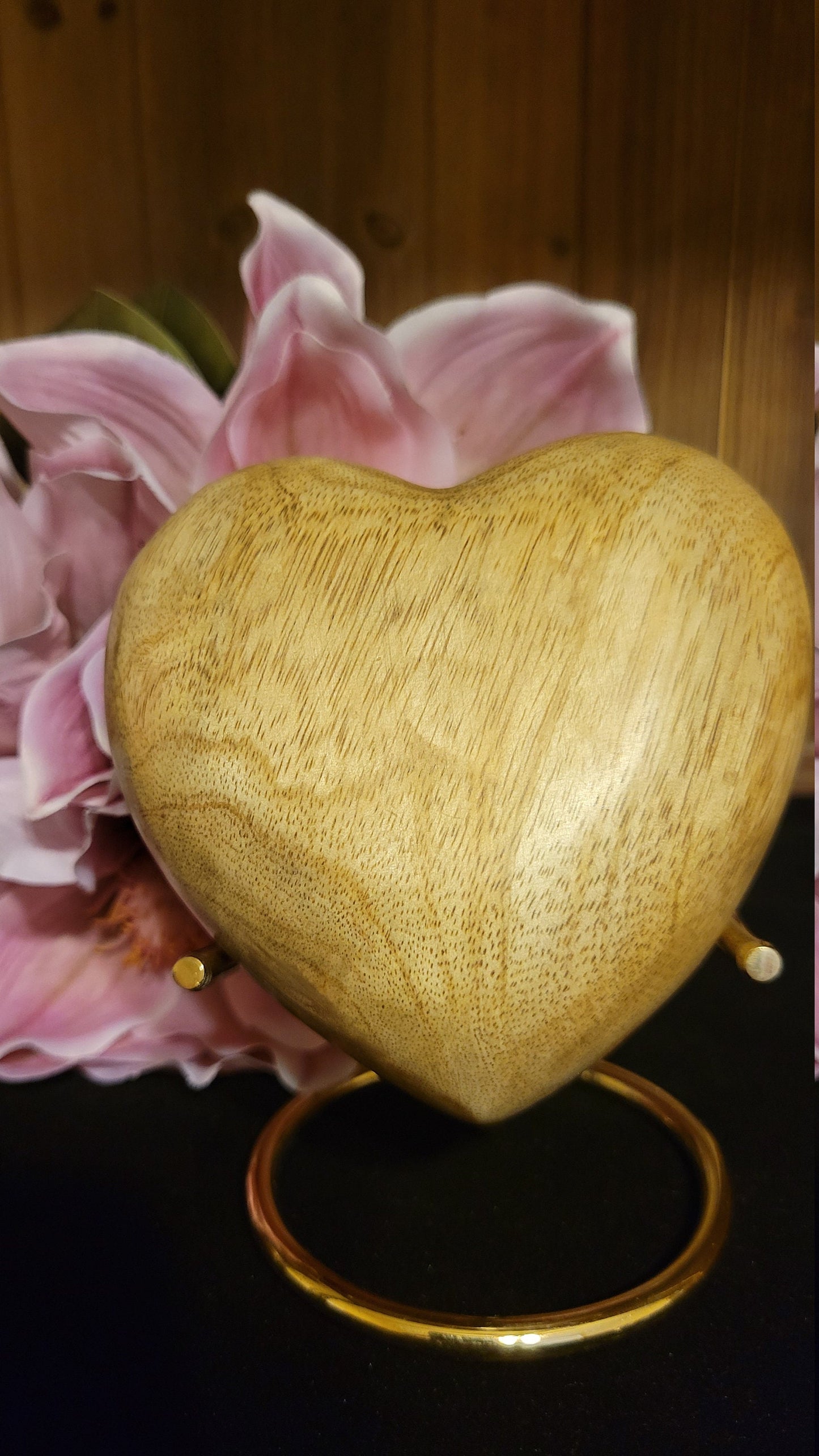 Large Wood Keepsake for Ashes - 4" Heart Keepsake -