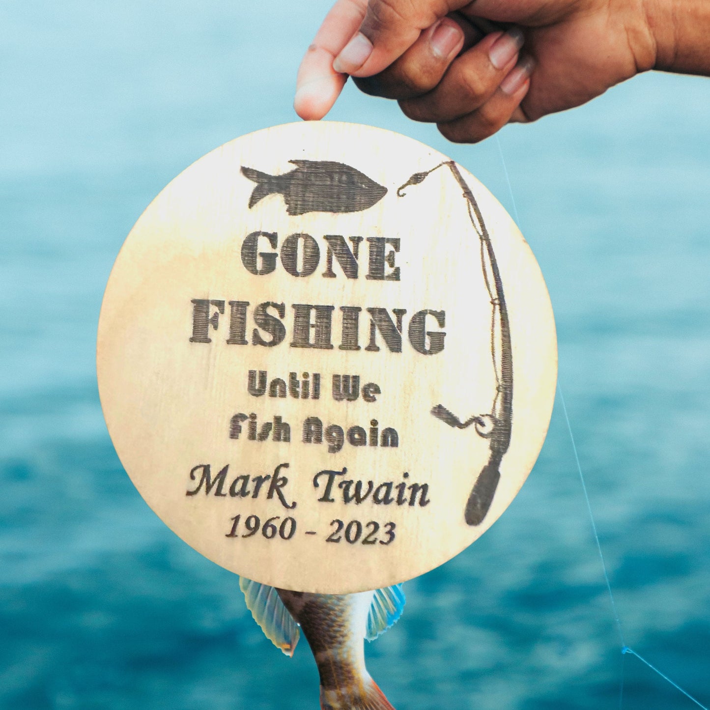Gone Fishing, Personalized Funeral Favor