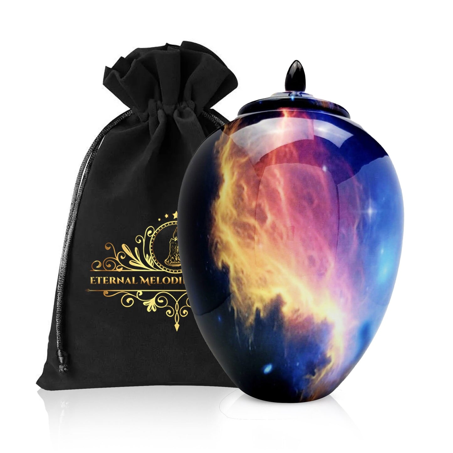 Galaxy Cremation Urn: Glowing Stars, Milky Way Memorial - Up to 360 cu. in.