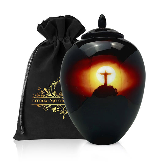 Jesus the Redeemer Urn for Ashes: Christian Memorial (300 cu inch)