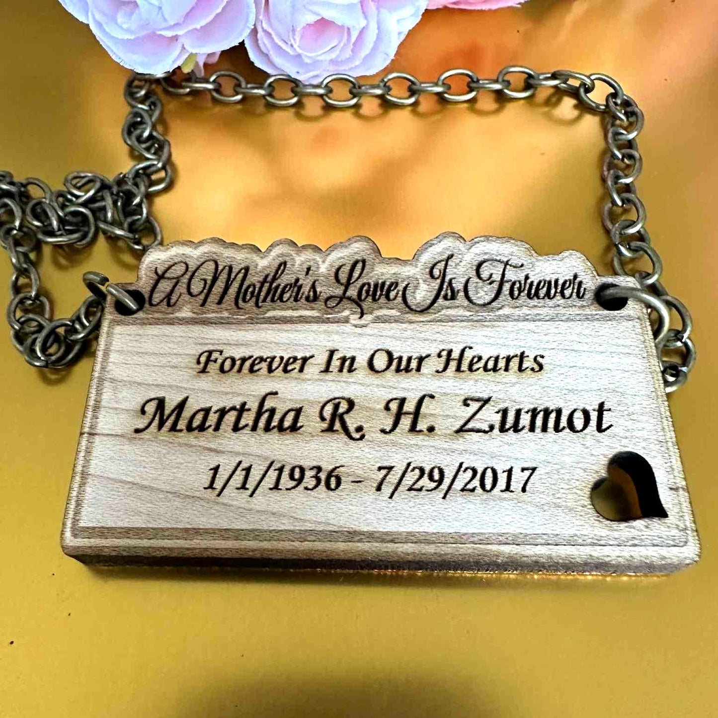 Engraved Gone Fishing in Heaven Wooden Urn Name Tag: Fishing Memorial Plaque