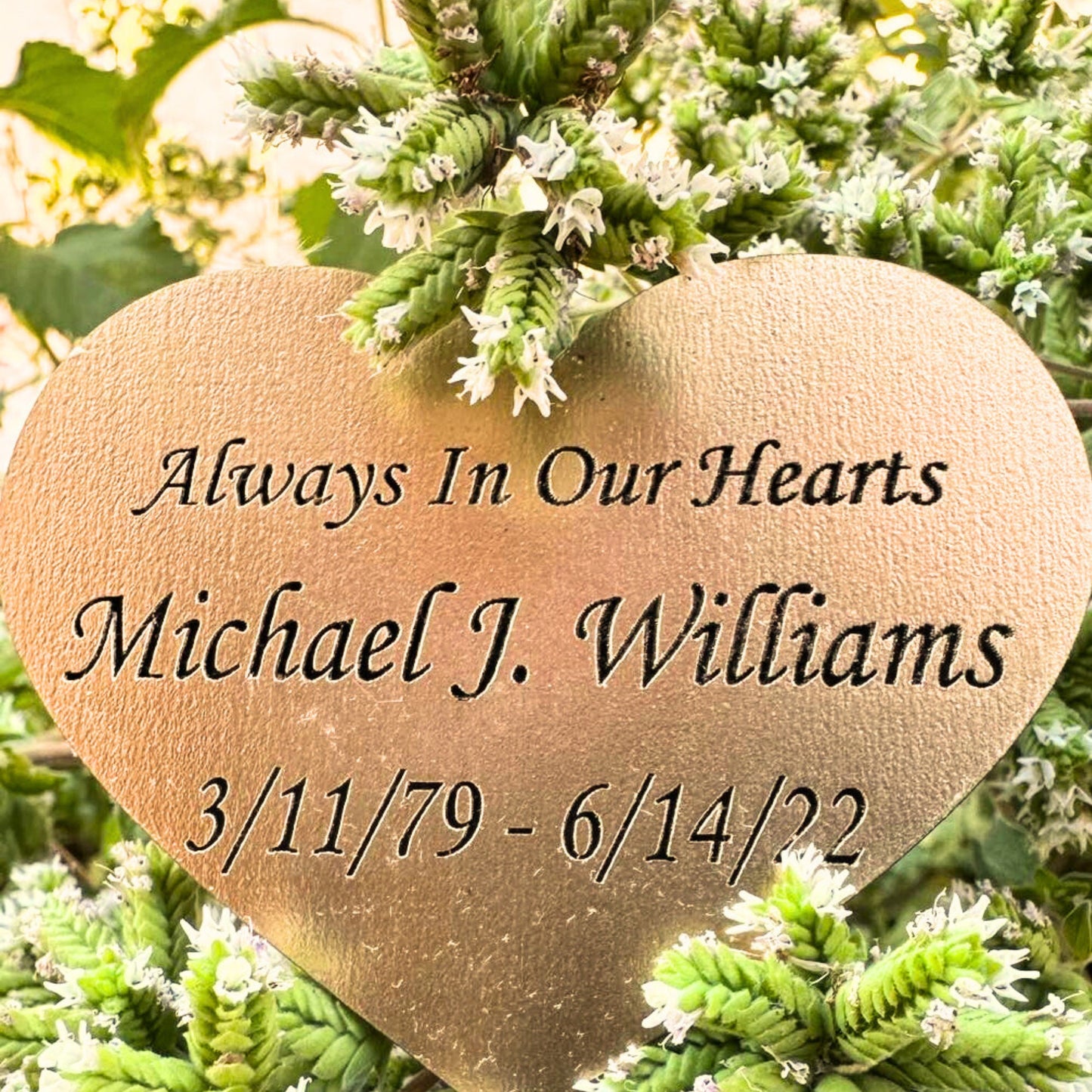Wood heart funeral favor with laser engraving.  Heart shaped memorial token for celebration of life 2” and 2.5”. Wood, white, gold, silver (Copy)