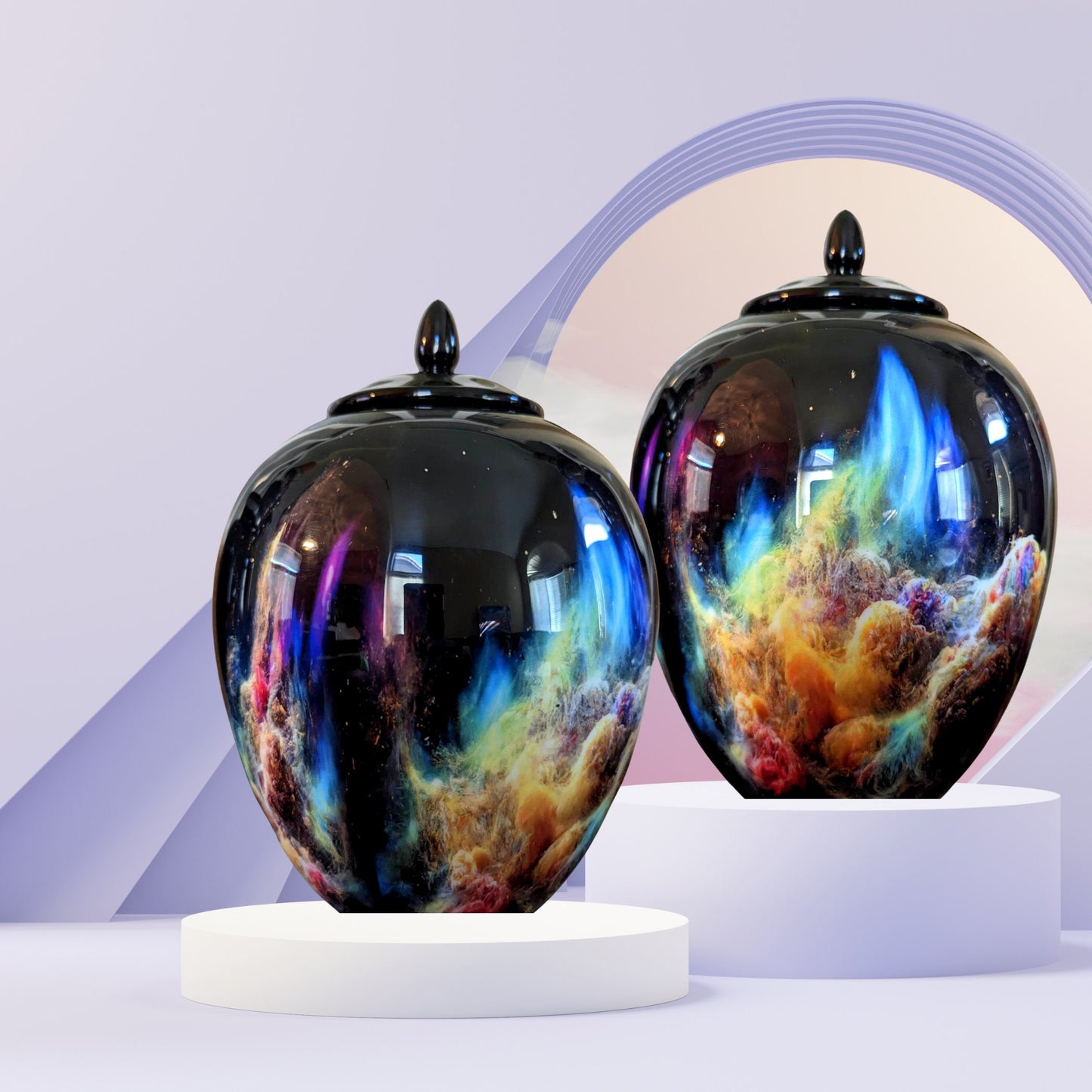 Nebula Cloud Urn for Human Ashes: Galaxy Space Memorial