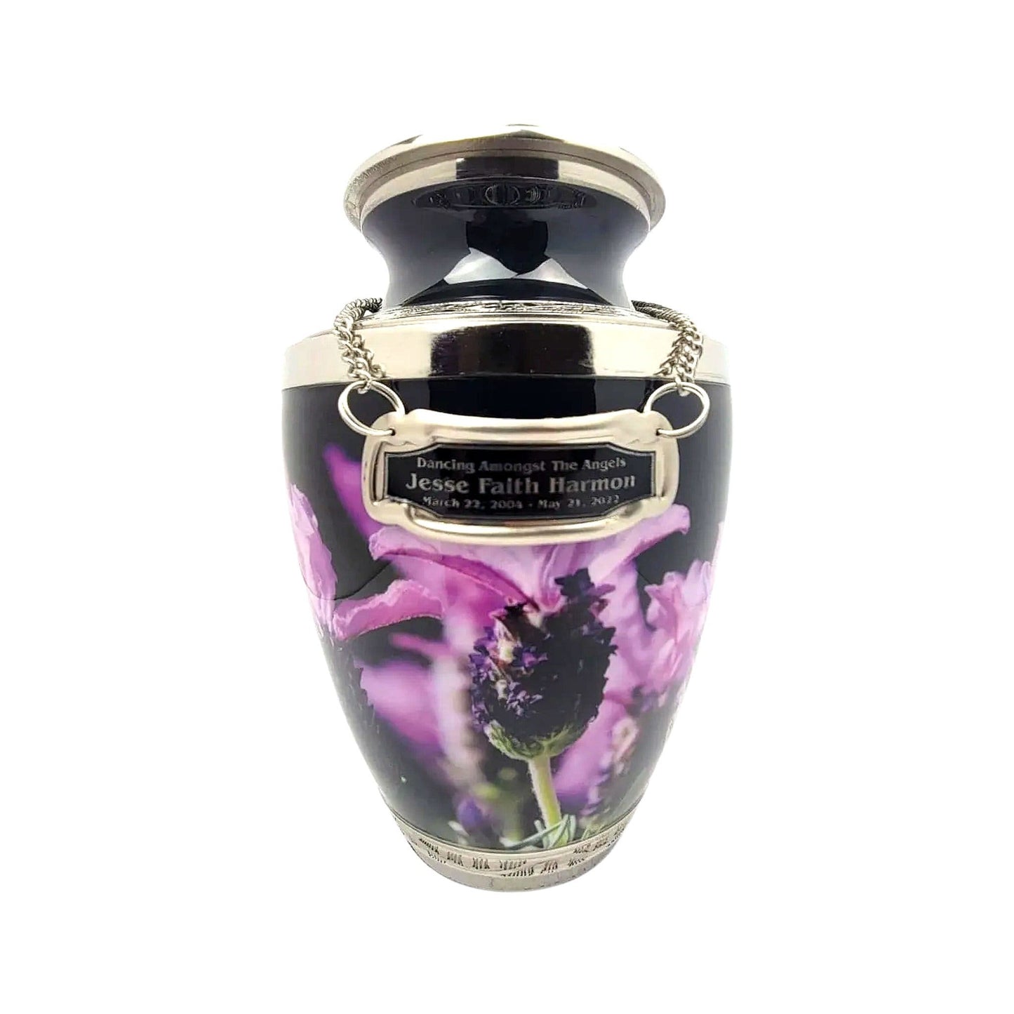 Black and Purple Urn for ashes - Lavender / Lilac urn for human ashes.  Cremation urn for male and female - Large and small