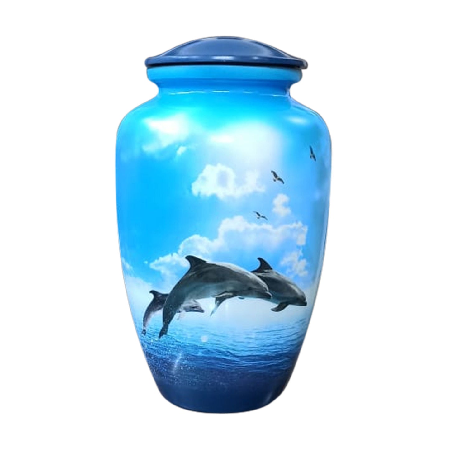 Dolphin Urn for Human Ashes: Ocean Sea Adult Cremation Urn - Dolphin Lovers and Ocean Lovers Urn for Adult Ashes Male and Female