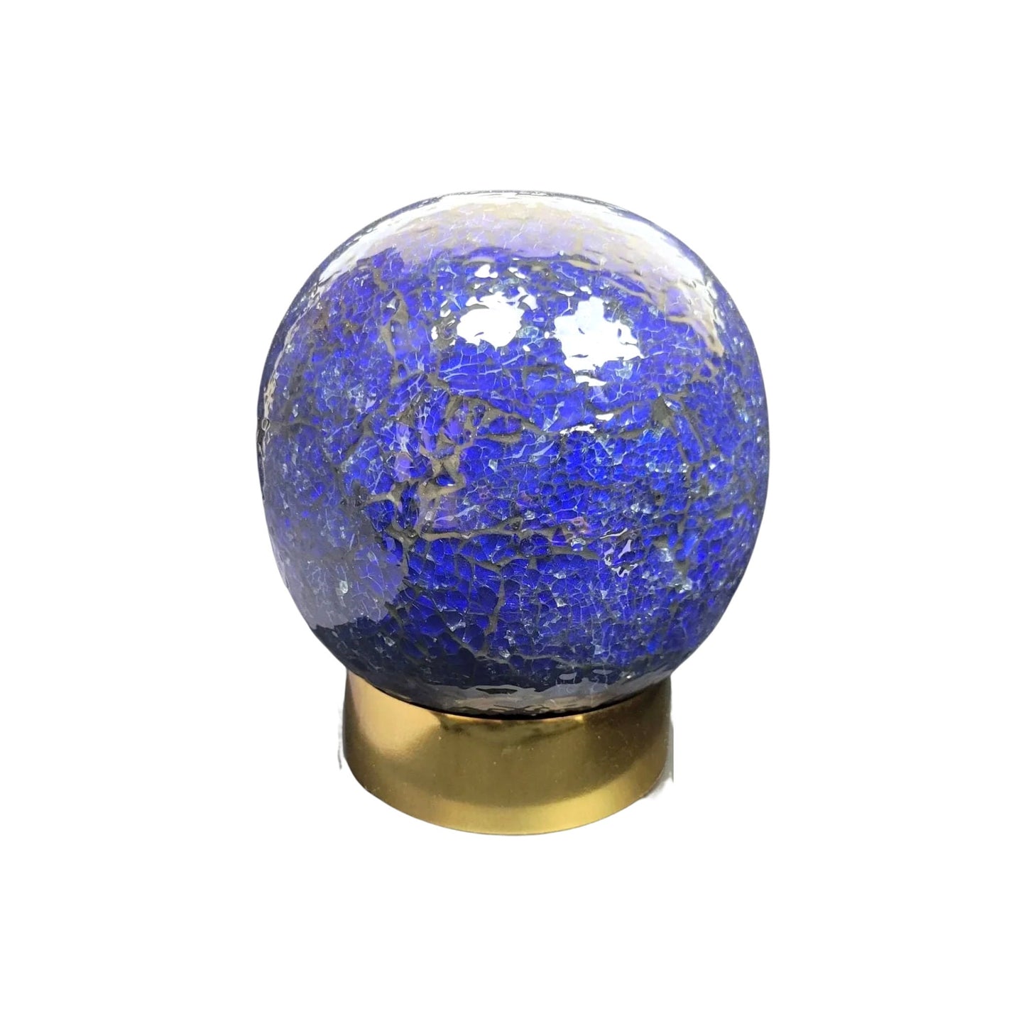Indigo Blue Mosaic Globe Urn for Human Ashes